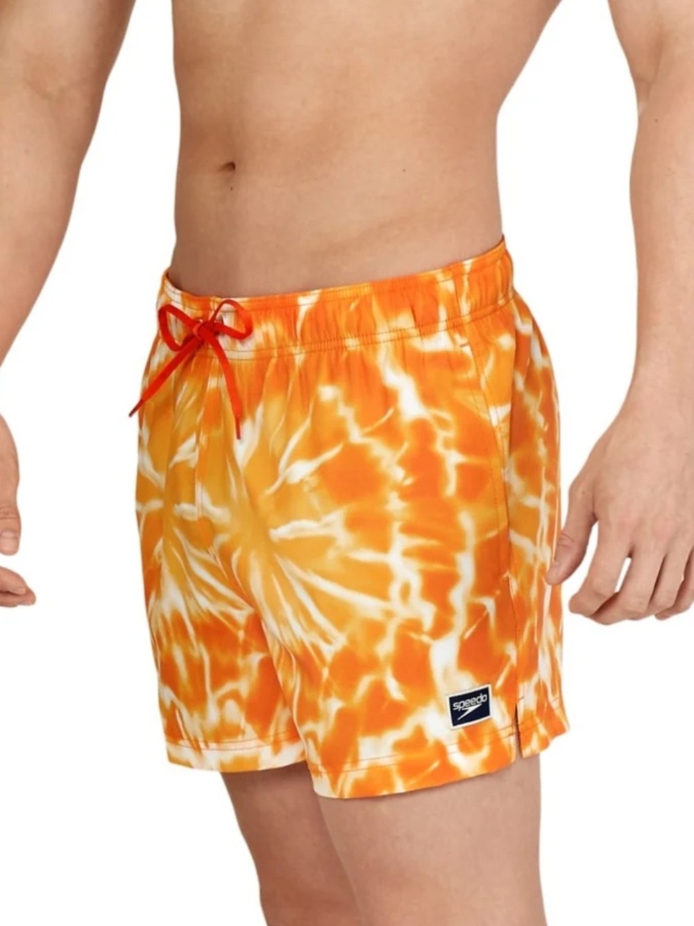 Speedo Men’s Orange Tie-Dye Swim Shorts